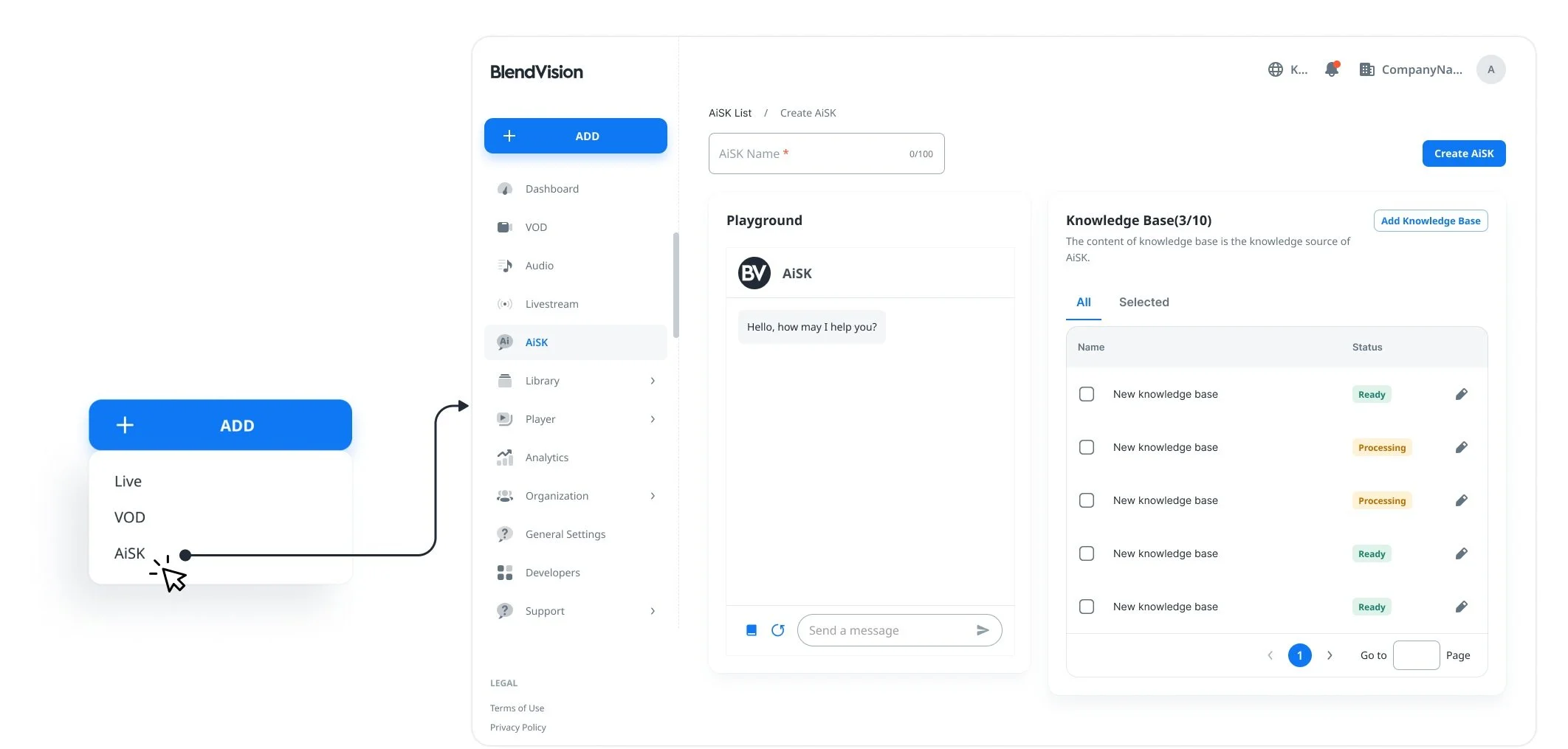 Get ready — creating AiSK